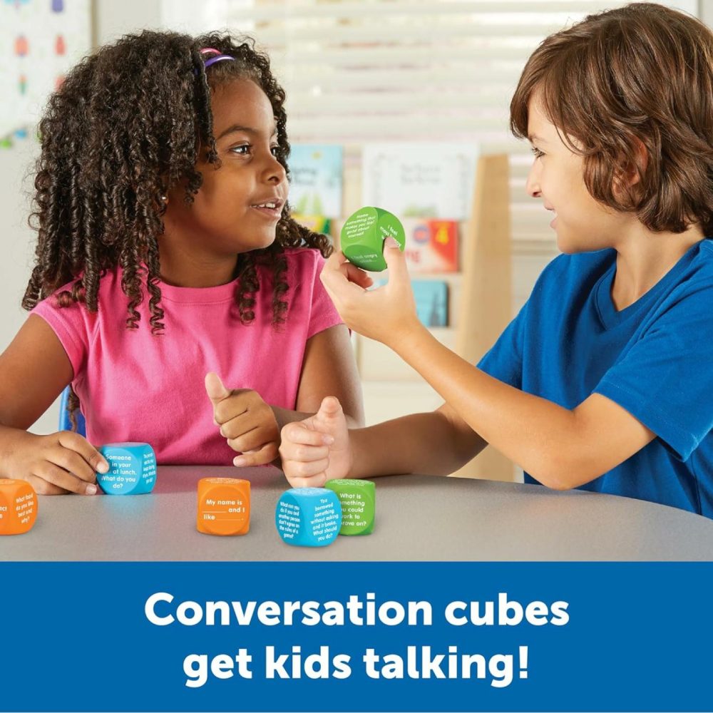 Let’s Talk! Cubes  6 Cubes With 36 Prompts  Ages 5+,Conversation Cubes  Sel & Autism Therapy,Back To School Supplies,Teacher Supplies  |  Activity Cubes Activity Cubes Activity Cubes