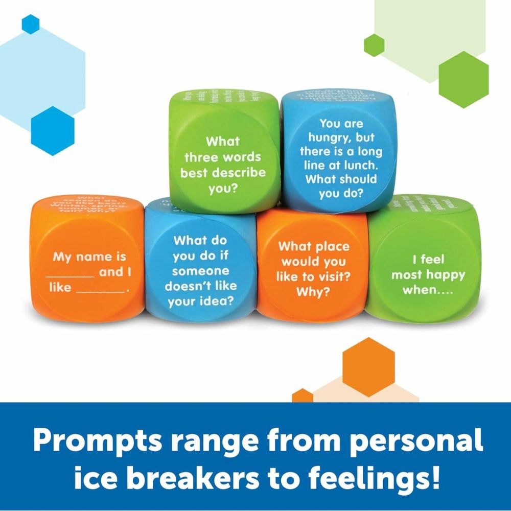 Let’s Talk! Cubes  6 Cubes With 36 Prompts  Ages 5+,Conversation Cubes  Sel & Autism Therapy,Back To School Supplies,Teacher Supplies  |  Activity Cubes Activity Cubes Activity Cubes