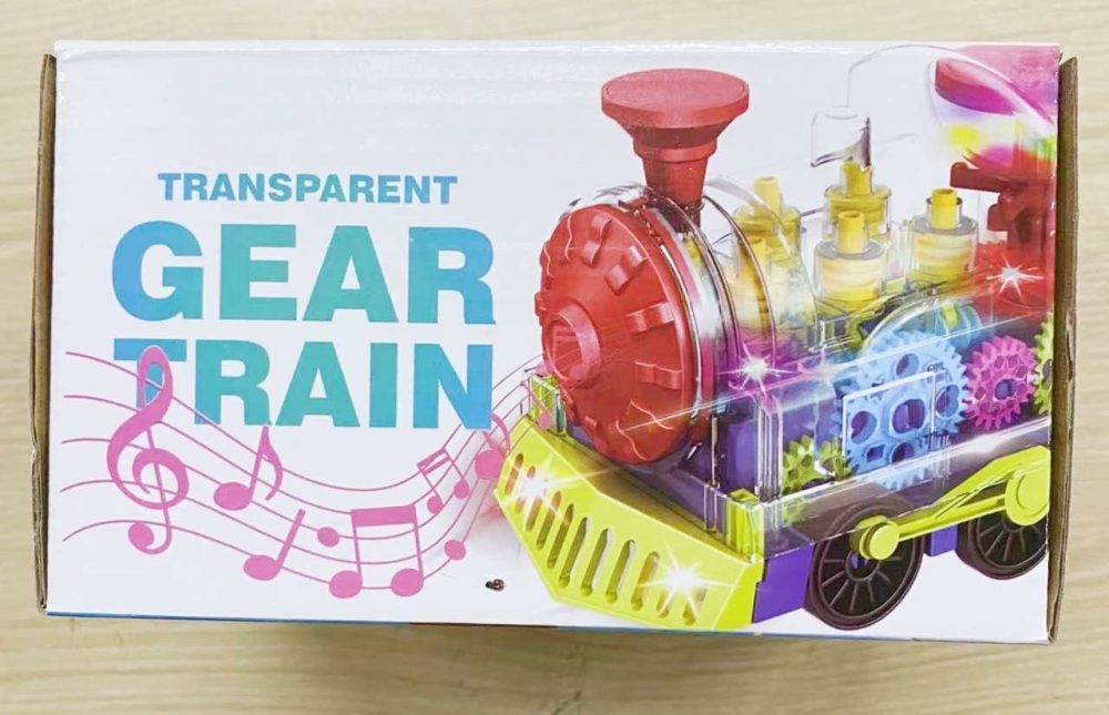 Light Up Train Toy For Toddlers: Transparent Gear Car Toy For Kids With Cool Light And Music Educational Crawling Toys For Baby Christmas Birthday Gifts For Boys And Girls  |  Musical Toys All Toys