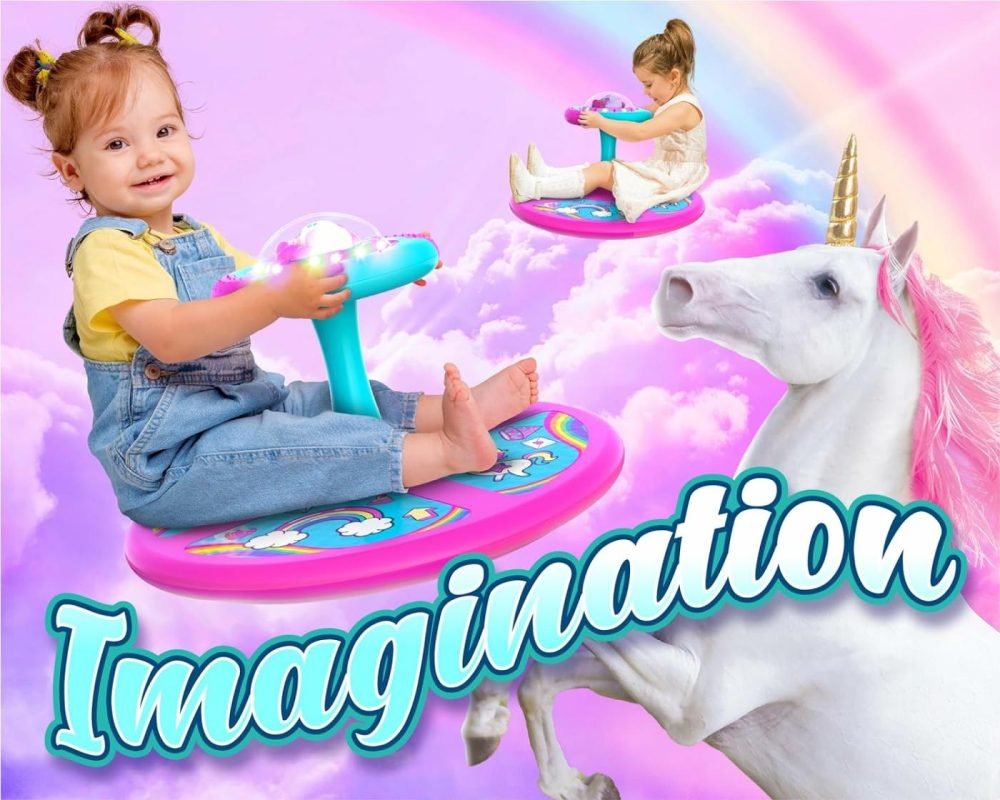 Light-Up Unicorn Twister | 360° Sit Twist And Spin  Led Lights & Music Toddler Toys Age 2  3  4  Birthday For Girl Boy 18 Months +  Kids Toy Indoor Or Outdoor For 2 Year Old  Toddler Christmas Gifts  |  Musical Toys All Toys