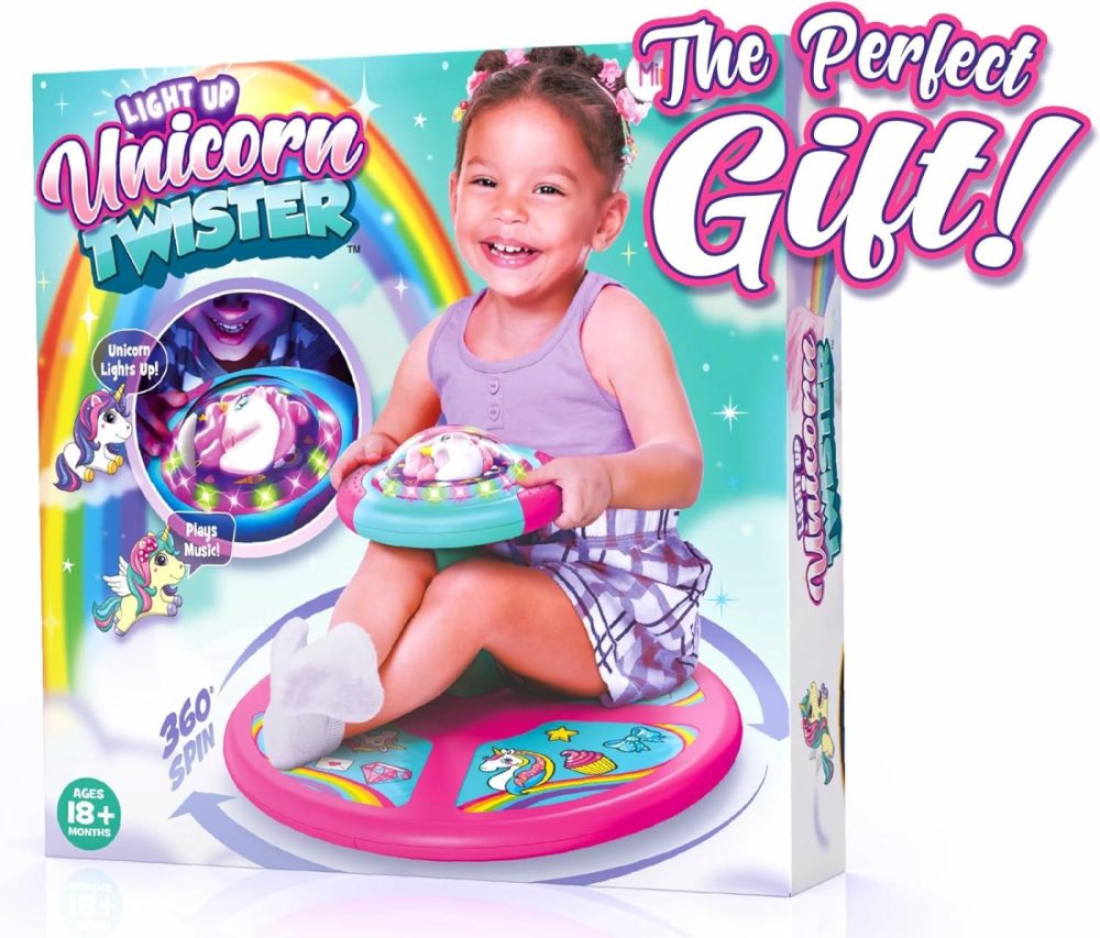 Light-Up Unicorn Twister | 360° Sit Twist And Spin  Led Lights & Music Toddler Toys Age 2  3  4  Birthday For Girl Boy 18 Months +  Kids Toy Indoor Or Outdoor For 2 Year Old  Toddler Christmas Gifts  |  Musical Toys All Toys