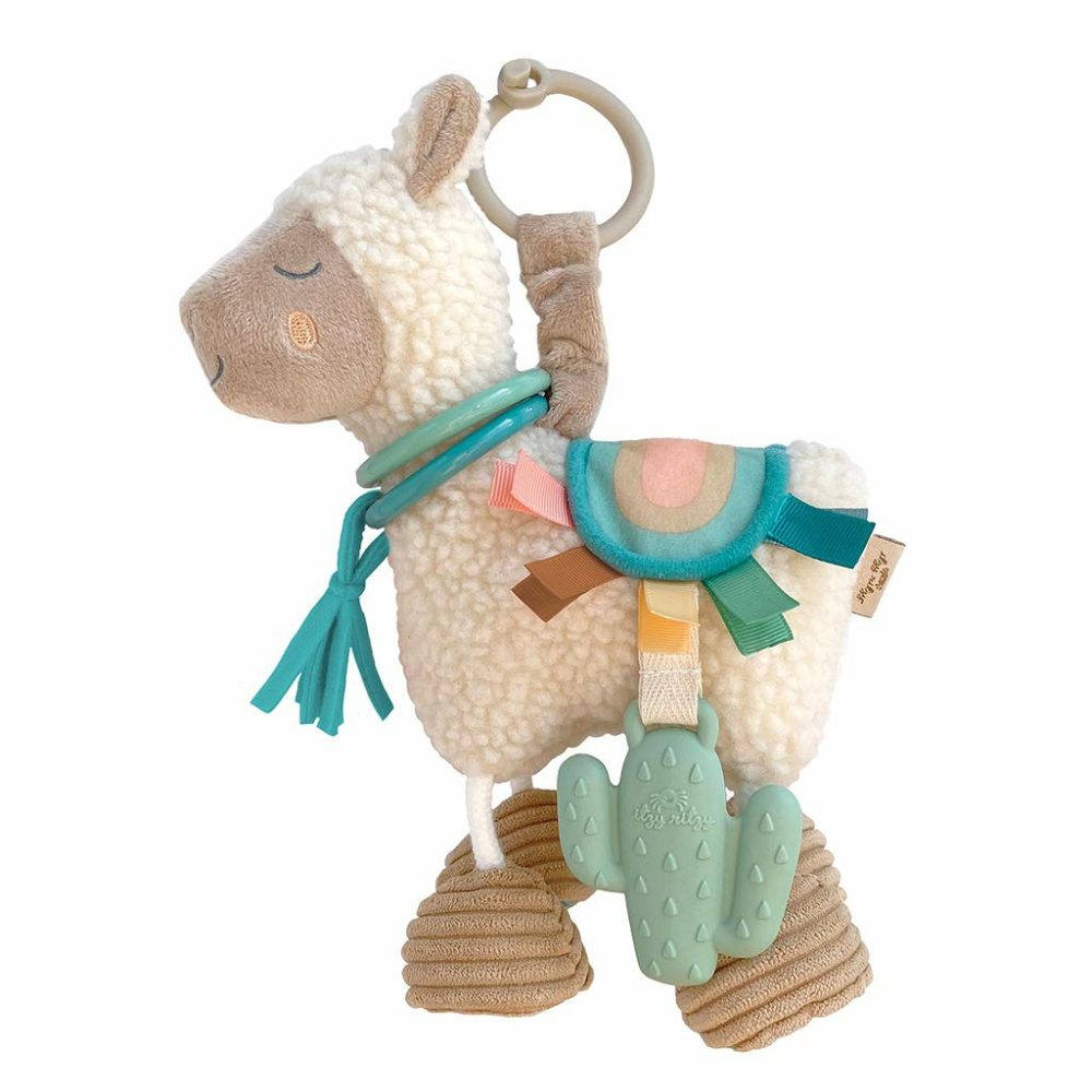 Link & Love Toy For Stroller Or Car Seat; Features Textured Ribbons  Crinkle Sounds  Clinking Rings & Silicone Teether; Designed For Ages 0 Months And Up (Llama)  |  Teethers All Toys Llama