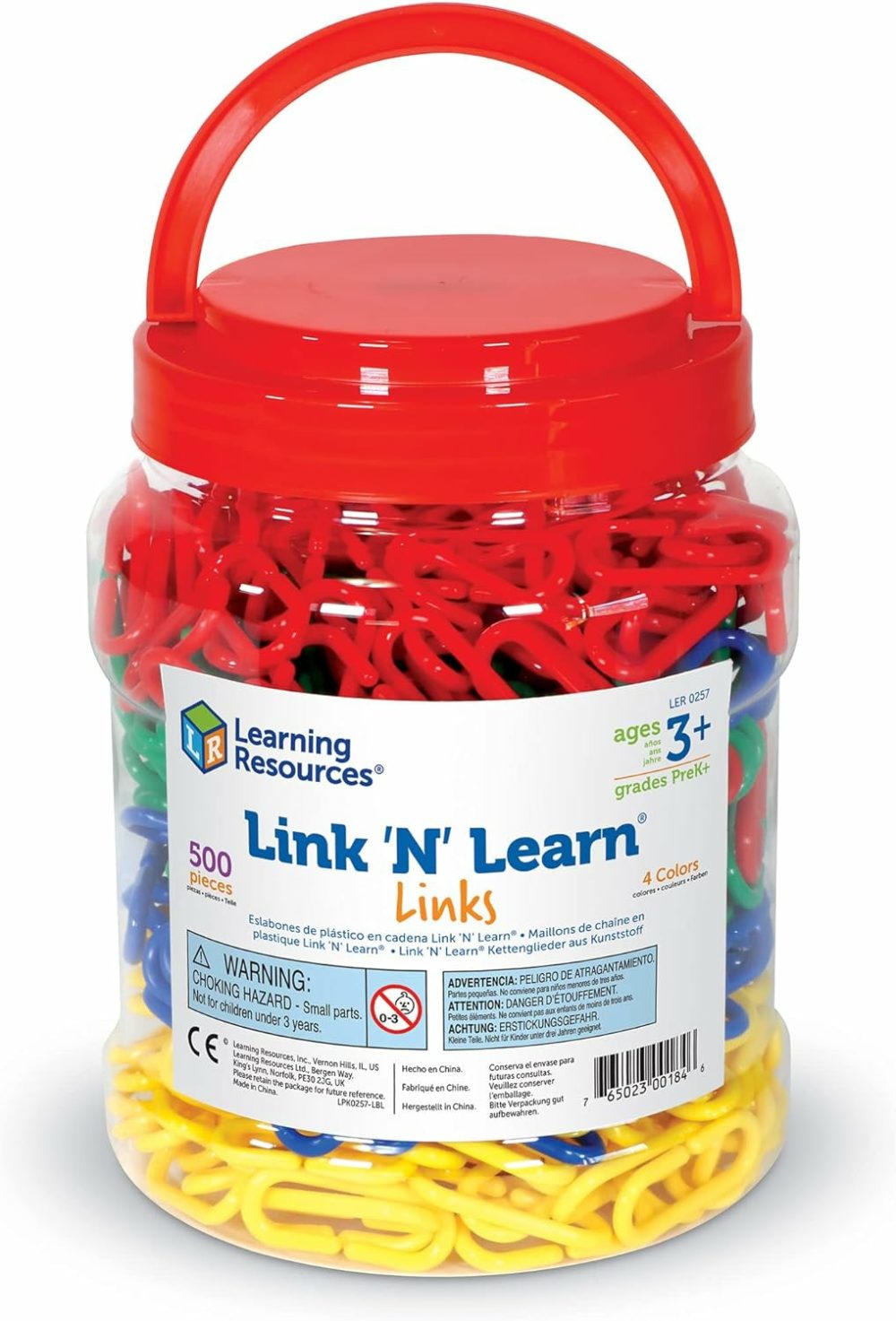 Link ‘N’ Learn Links – 500 Pieces  Ages 3+  Preschool Learning Supplies  Toddler Learning Toys  Back To School Supplies,Teacher Supplies  |  Sorting & Stacking Toys All Toys Sorting & Stacking Toys