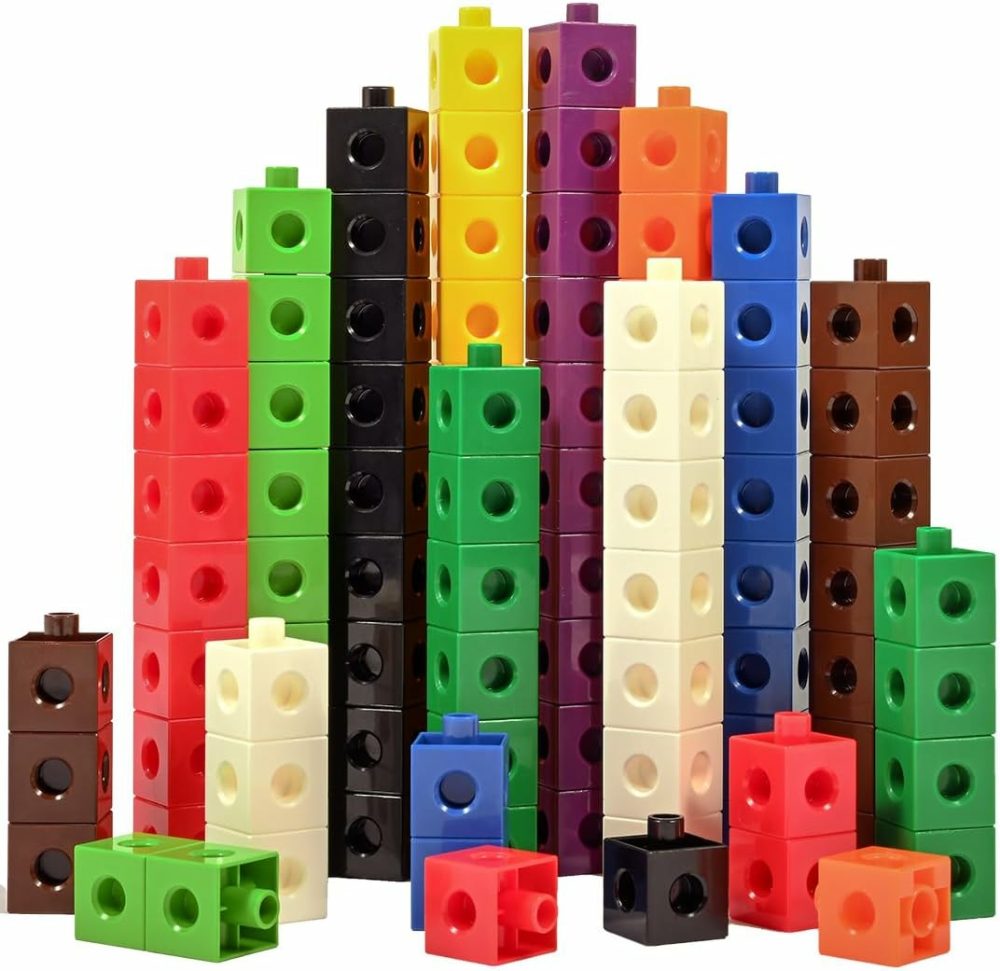 Linking Cubes – Set Of 100 – Connecting And Counting Snap Blocks For Construction And Early Math – For Preschool And Elementary Aged Kids  |  Sorting & Stacking Toys All Toys Sorting & Stacking Toys