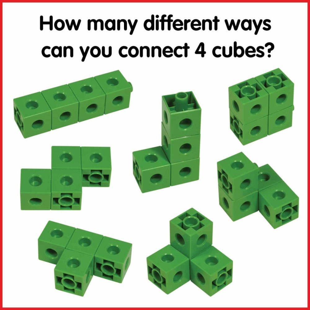 Linking Cubes – Set Of 100 – Connecting And Counting Snap Blocks For Construction And Early Math – For Preschool And Elementary Aged Kids  |  Sorting & Stacking Toys All Toys Sorting & Stacking Toys