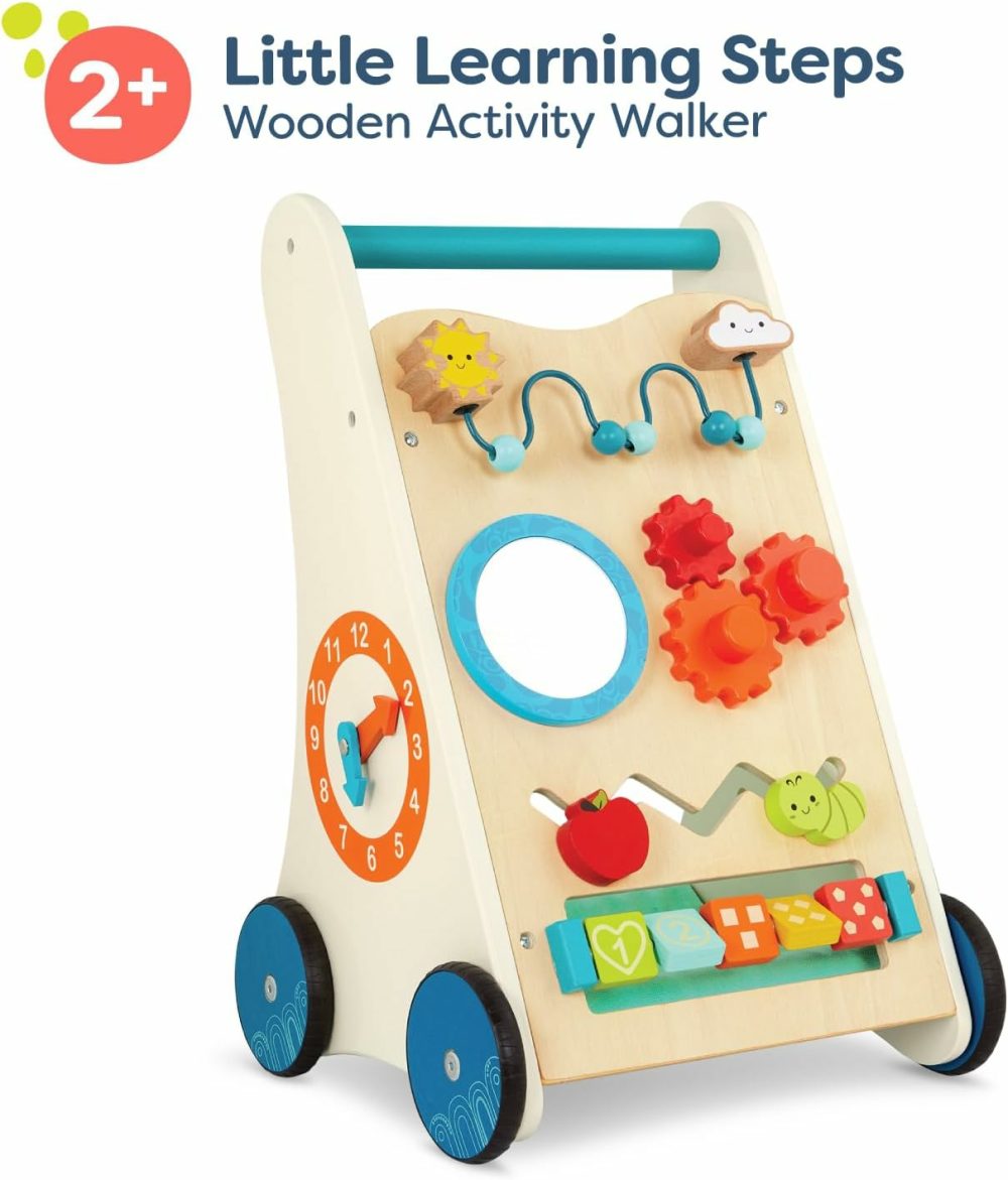 Little Learning Steps- Wooden Activity Walker – 7 Educational Activities – Learning & Walking Toy For Toddlers – Stand  Push  Walk – 1 Year +  |  Push & Pull Toys All Toys Push & Pull Toys