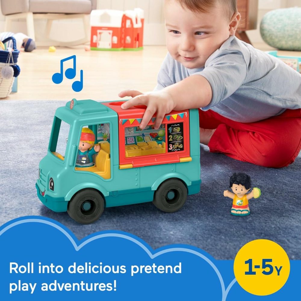 Little People Musical Toddler Toy Serve It Up Food Truck Vehicle With 2 Figures For Pretend Play Kids Ages 1+ Years​  |  Musical Toys All Toys