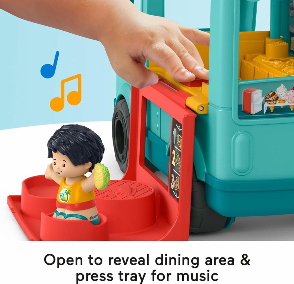 Little People Musical Toddler Toy Serve It Up Food Truck Vehicle With 2 Figures For Pretend Play Kids Ages 1+ Years​  |  Musical Toys All Toys