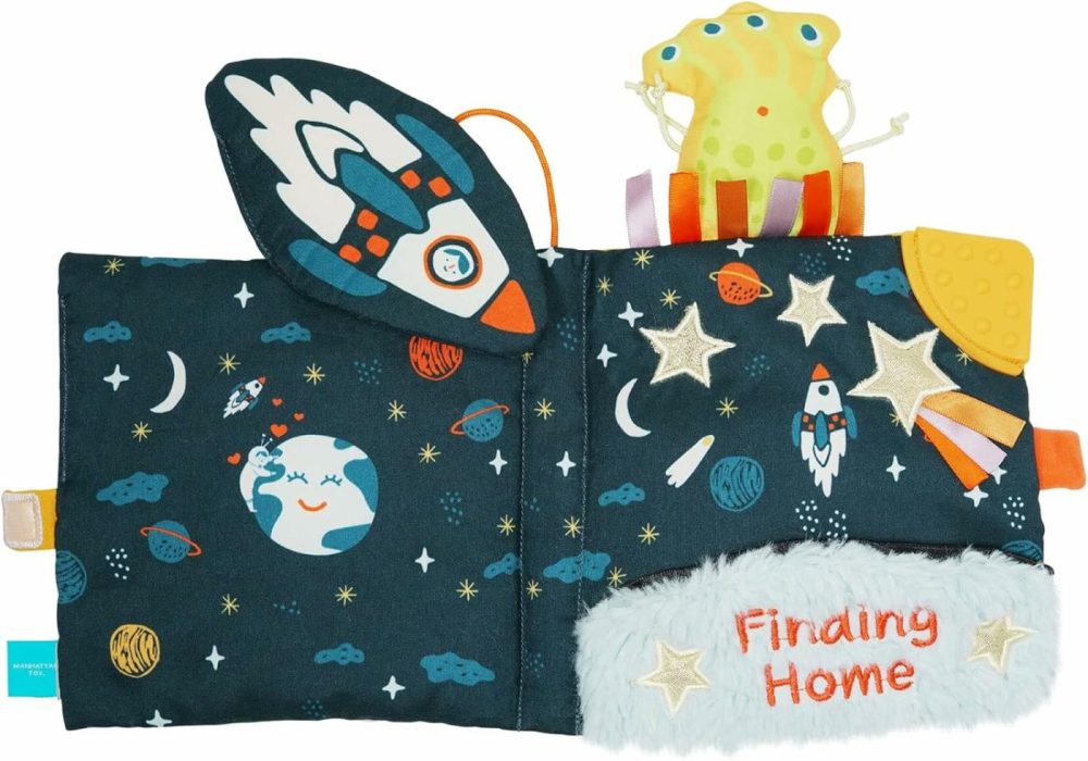 Little Rocket Finds Home Soft Activity Crinkle Book For Baby & Toddler With Tethered Characters Small  |  Teethers All Toys Teethers