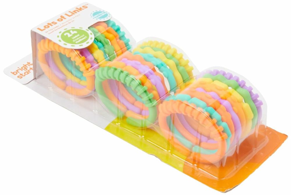 Lots Of Links Rings Toys For Stroller Or Carrier Seat  Bpa-Free  Ages 0 Months Plus  Multicolor  24 Count  |  Car Seat & Stroller Toys All Toys Car Seat & Stroller Toys