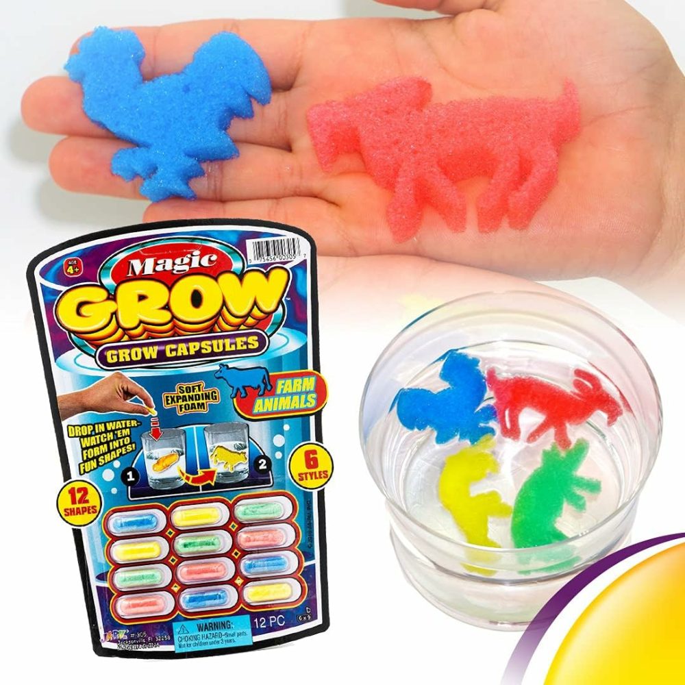 Magic Grow Capsules (12 Capsules/Assorted Style) Best Growing Animals Assorted Style Capsules Bath Toys For Kids. 305-1H  |  Bath Toys All Toys Bath Toys