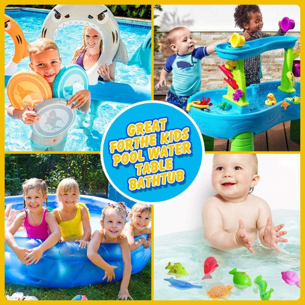 Magnetic Fishing Pool Toys Game  Water Table Bathtub Bath Toy – Pole Rod Floating Fish  Birthday Party Gifts For Toddler Age 3 4 5 6 Year Old  Kids Outdoor Toys  |  Bath Toys All Toys Bath Toys