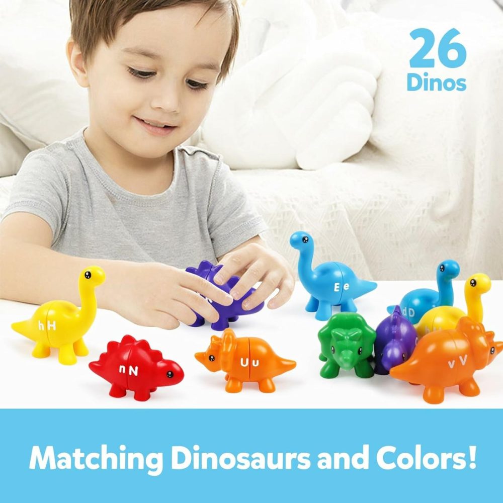 Matching Letters Counting Dinosaur Toys With Double-Sided Abc Alphabet Preschool Learning Uppercase Lowercase Sensory Sorting Educational Montessori Toy Sets For Kids Toddler Aged 3+ Years Old…  |  Sorting & Stacking Toys All Toys Sorting & Stacking Toys