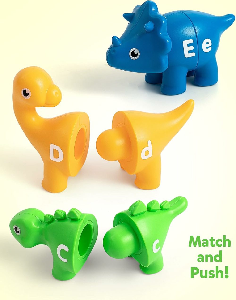 Matching Letters Fine Motor Toy  26 Pcs Double-Sided Abc Dinosaur Alphabet Match Game With Uppercase Lowercase  Preschool Educational Montessori Learning Toys For Toddlers  |  Sorting & Stacking Toys All Toys Sorting & Stacking Toys