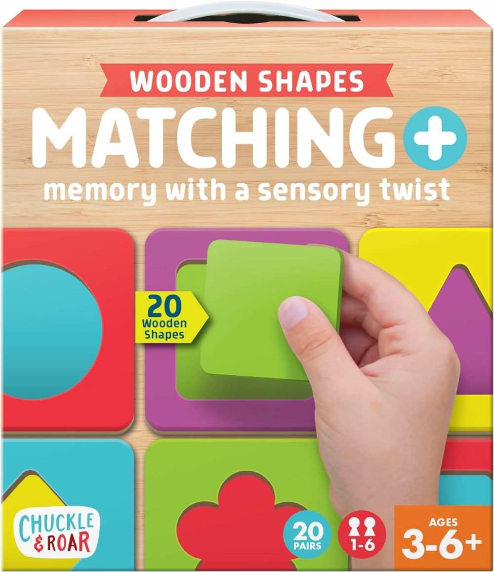 – Matching+ Wooden Sensory Shapes – Logic Puzzles – Premium Wood Construction – Flat Board Puzzle Pieces For Ages 6 And Up  |  Sorting & Stacking Toys All Toys Sorting & Stacking Toys