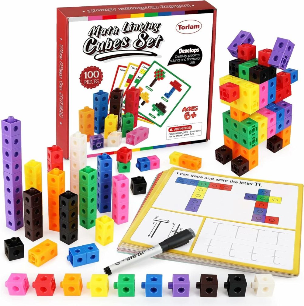 Math Cubes Math Manipulatives Activity Set  Number Blocks Counting Toys Snap Linking Cube Connecting Blocks For Kids Kindergarten Learning Activities  |  Sorting & Stacking Toys All Toys Sorting & Stacking Toys