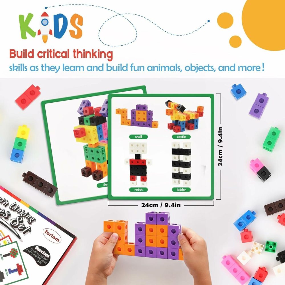 Math Cubes Math Manipulatives Activity Set  Number Blocks Counting Toys Snap Linking Cube Connecting Blocks For Kids Kindergarten Learning Activities  |  Sorting & Stacking Toys All Toys Sorting & Stacking Toys