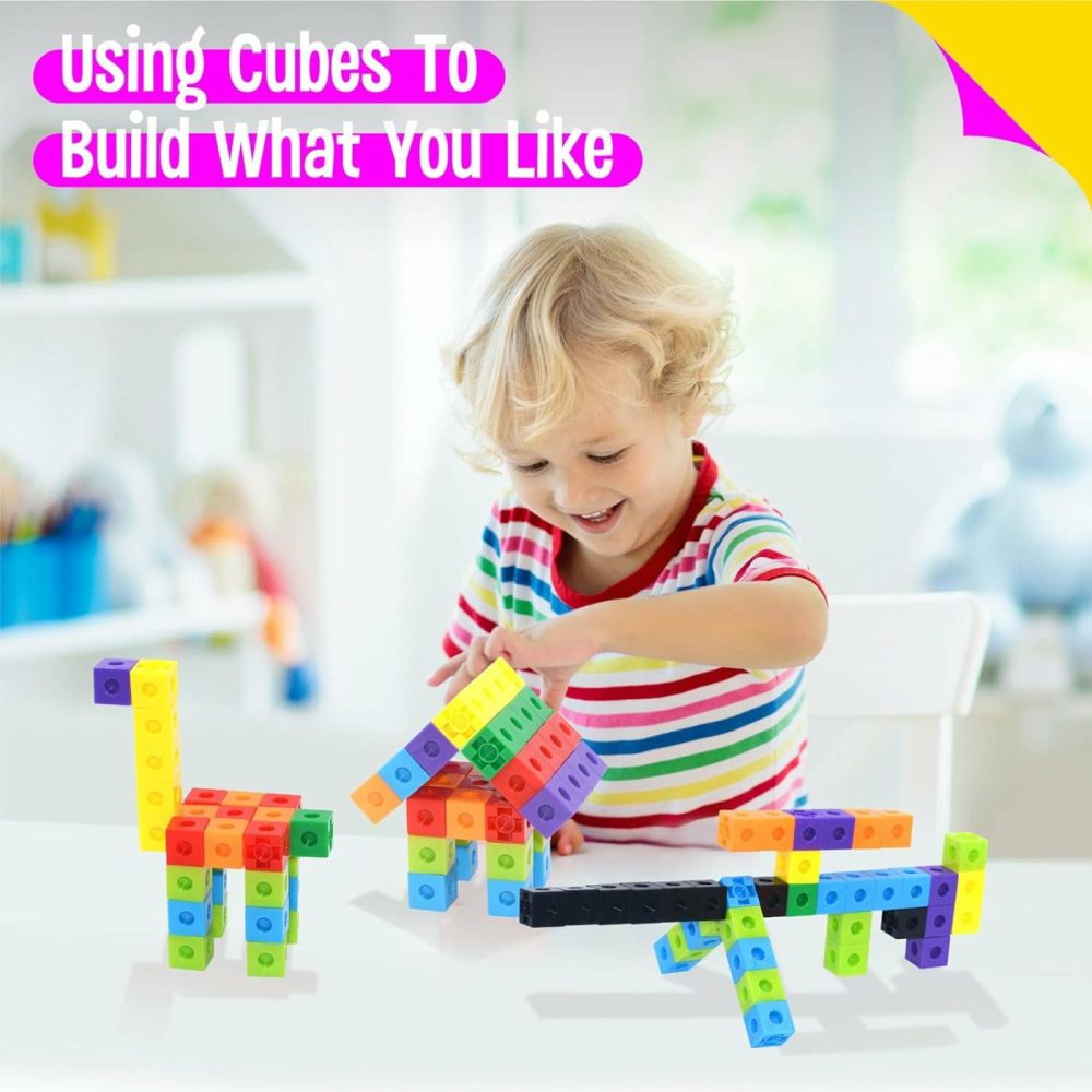 Math Linking Cubes  Set Of 100 Math Cubes Manipulative Connecting And Counting Snap Blocks For Early Math And Construction  Educational Toy For Preschool  Kindergarten  Homeschool  |  Sorting & Stacking Toys All Toys Sorting & Stacking Toys