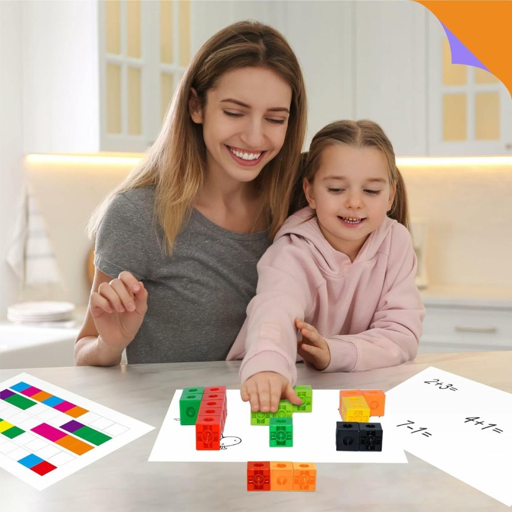 Math Linking Cubes  Set Of 100 Math Cubes Manipulative Connecting And Counting Snap Blocks For Early Math And Construction  Educational Toy For Preschool  Kindergarten  Homeschool  |  Sorting & Stacking Toys All Toys Sorting & Stacking Toys