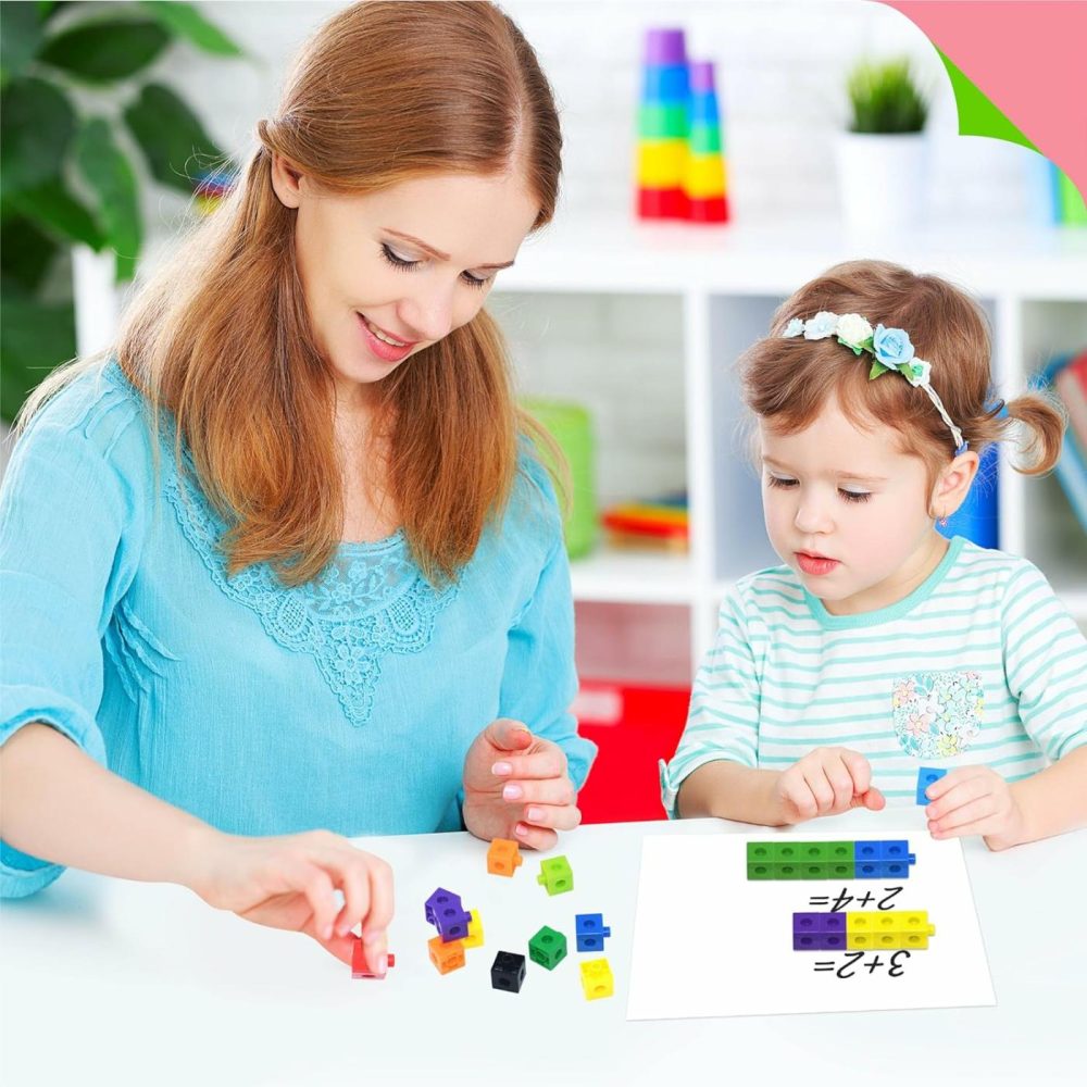 Math Linking Cubes  Set Of 100 Math Cubes Manipulative Connecting And Counting Snap Blocks For Early Math And Construction  Educational Toy For Preschool  Kindergarten  Homeschool  |  Sorting & Stacking Toys All Toys Sorting & Stacking Toys