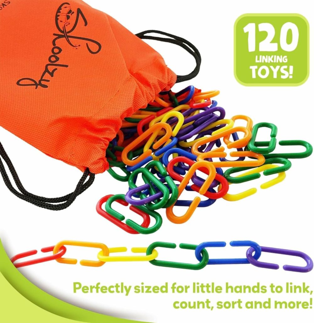 Math Links 120 | Plastic Links For Kids Learning | Plastic Links For Kids | Math Manipulative For 3  4-8 Year  |  Sorting & Stacking Toys All Toys Sorting & Stacking Toys