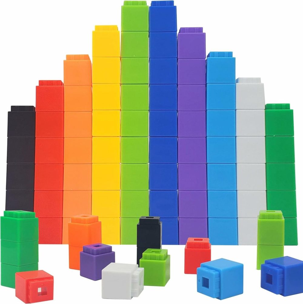 Math Manipulatives Counting Cubes  Educational Number Blocks  Classroom Toys Kindergarten Learning Materials Homeschool Supplies,Set Of 100 Math Cubes For Kids Ages 3+  |  Sorting & Stacking Toys All Toys Sorting & Stacking Toys