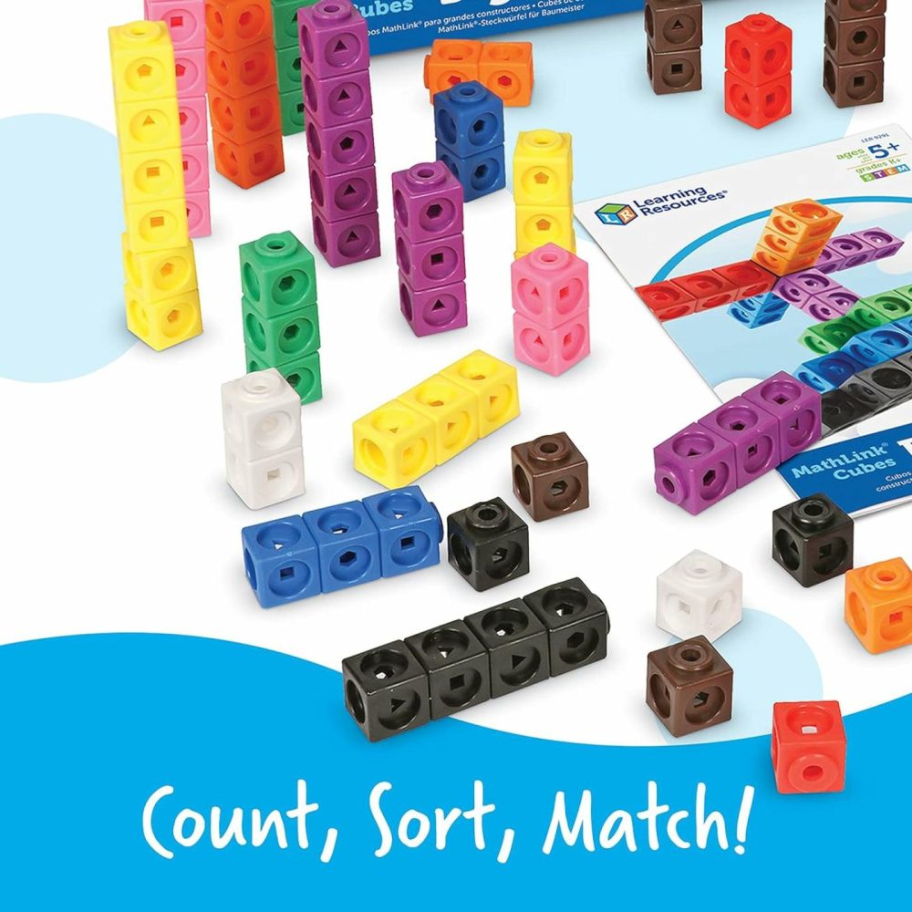 Mathlink Cubes Big Builders – Set Of 200 Cubes  Ages 5+  Develops Early Math Skills  Stem Toys  Math Games For Kids  Math Cubes For Kids,Stocking Stuffers  |  Activity Cubes Activity Cubes Activity Cubes