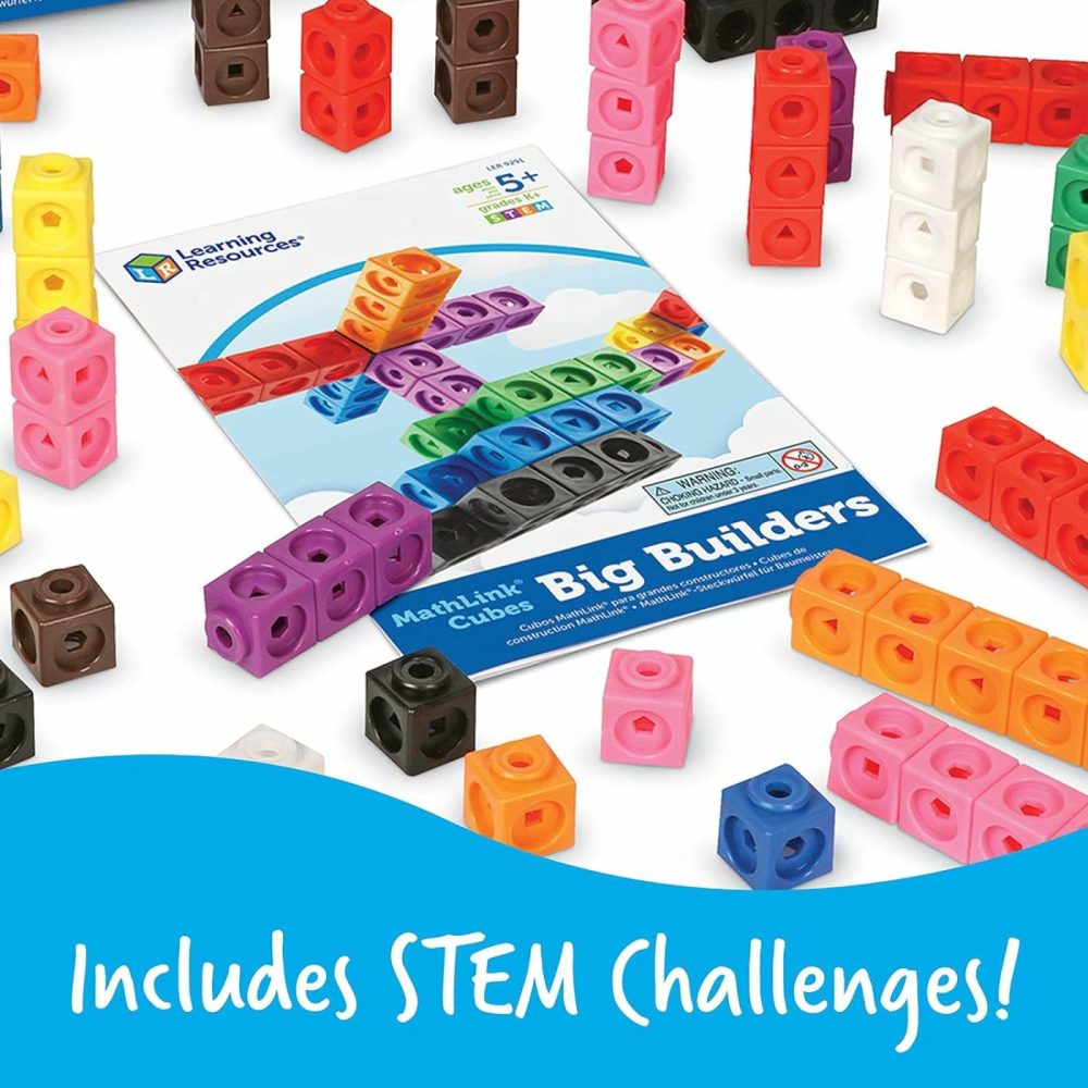 Mathlink Cubes Big Builders – Set Of 200 Cubes  Ages 5+  Develops Early Math Skills  Stem Toys  Math Games For Kids  Math Cubes For Kids,Stocking Stuffers  |  Activity Cubes Activity Cubes Activity Cubes