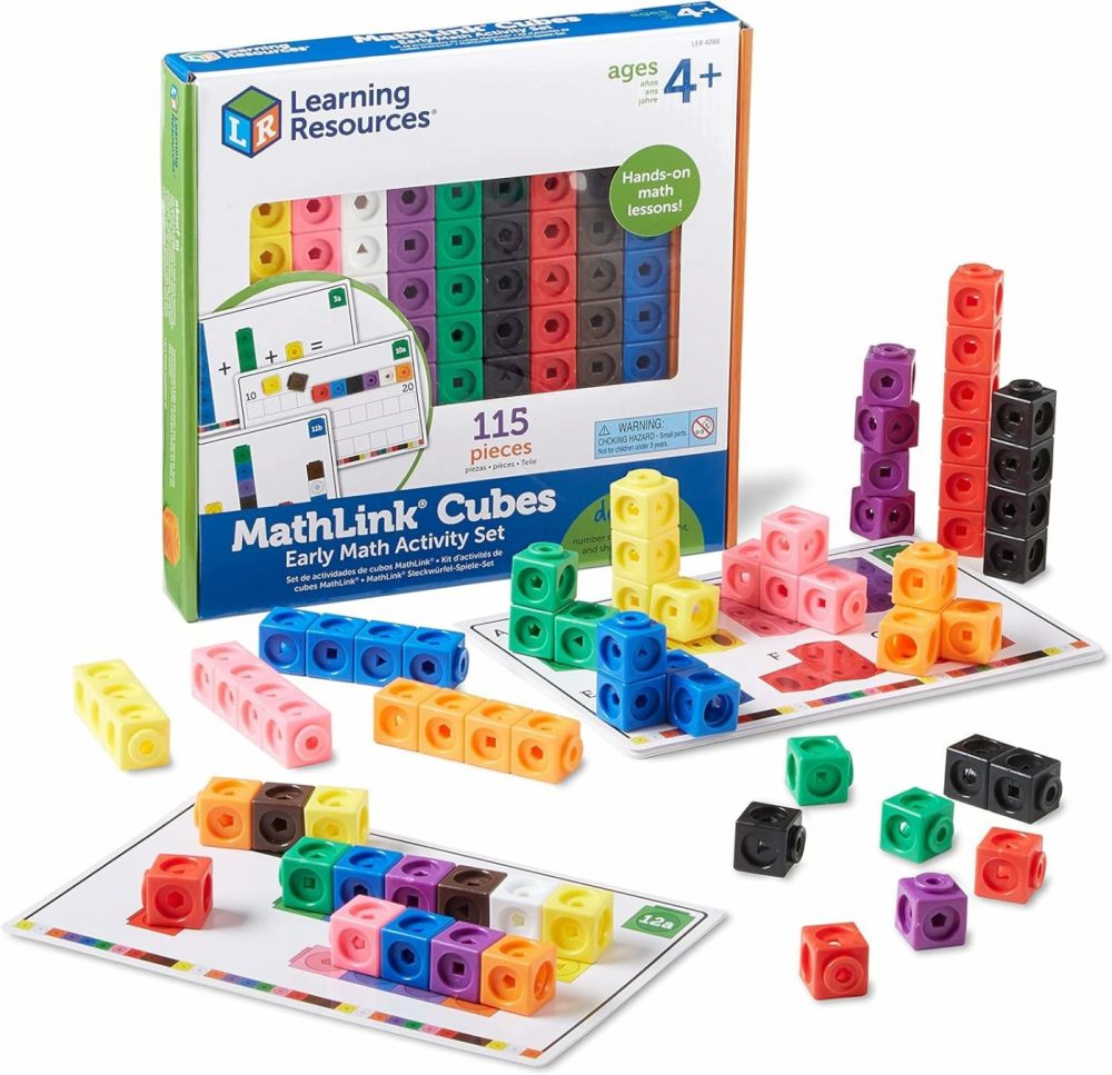 Mathlink Cubes Early Math Activity Set – 115 Pieces  Ages 4+  Kindergarten Stem Activities  Linking Cubes  Connecting Cubes  |  Activity Cubes Activity Cubes Activity Cubes