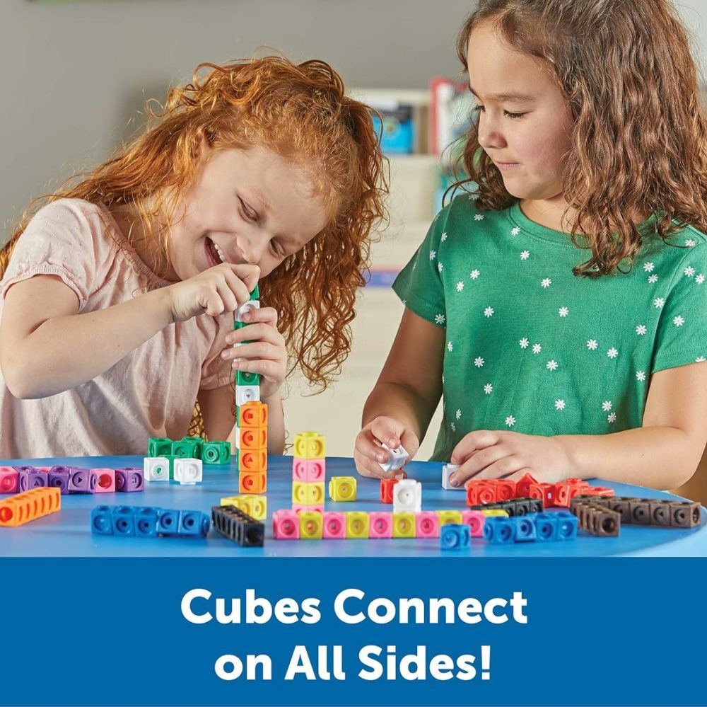 Mathlink Cubes – Set Of 100 Cubes  Ages 5+ Kindergarten  Stem Activities  Math Manipulatives  Homeschool Supplies  Teacher Supplies  |  Sorting & Stacking Toys All Toys Sorting & Stacking Toys