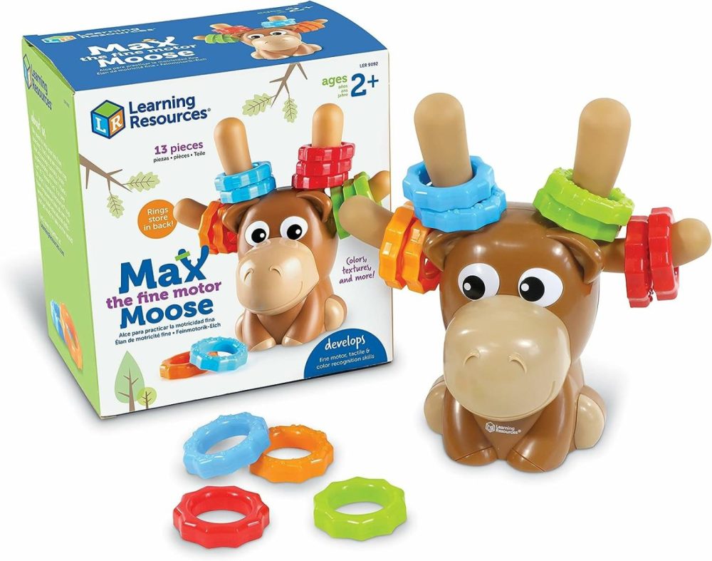 Max The Fine Motor Moose – 13 Pieces  Ages 2+ Toddler Learning Toys  Fine Motor Toy For Toddlers  Preschool Toys  |  Sorting & Stacking Toys All Toys Sorting & Stacking Toys