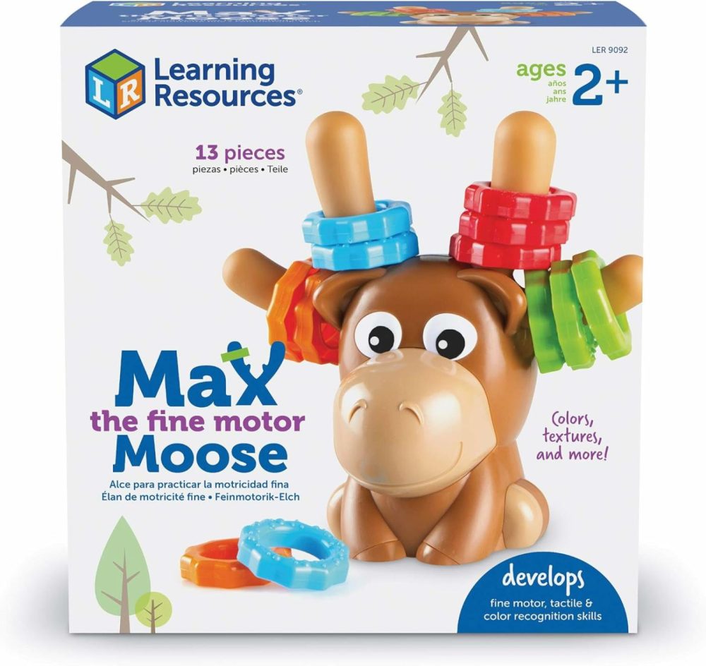 Max The Fine Motor Moose – 13 Pieces  Ages 2+ Toddler Learning Toys  Fine Motor Toy For Toddlers  Preschool Toys  |  Sorting & Stacking Toys All Toys Sorting & Stacking Toys