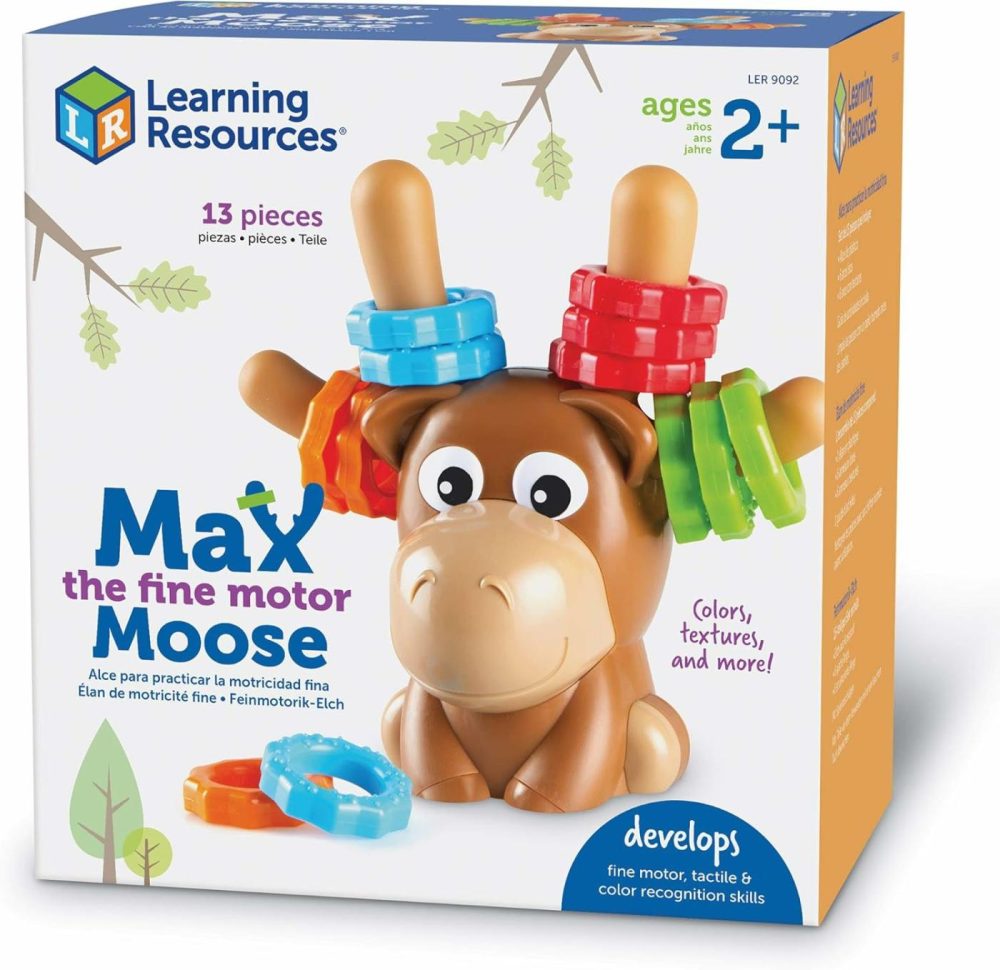 Max The Fine Motor Moose – 13 Pieces  Ages 2+ Toddler Learning Toys  Fine Motor Toy For Toddlers  Preschool Toys  |  Sorting & Stacking Toys All Toys Sorting & Stacking Toys