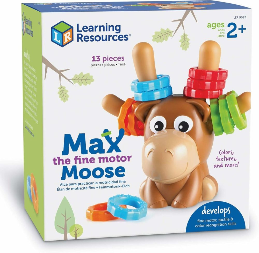 Max The Fine Motor Moose – 13 Pieces  Ages 2+ Toddler Learning Toys  Fine Motor Toy For Toddlers  Preschool Toys  |  Sorting & Stacking Toys All Toys Sorting & Stacking Toys