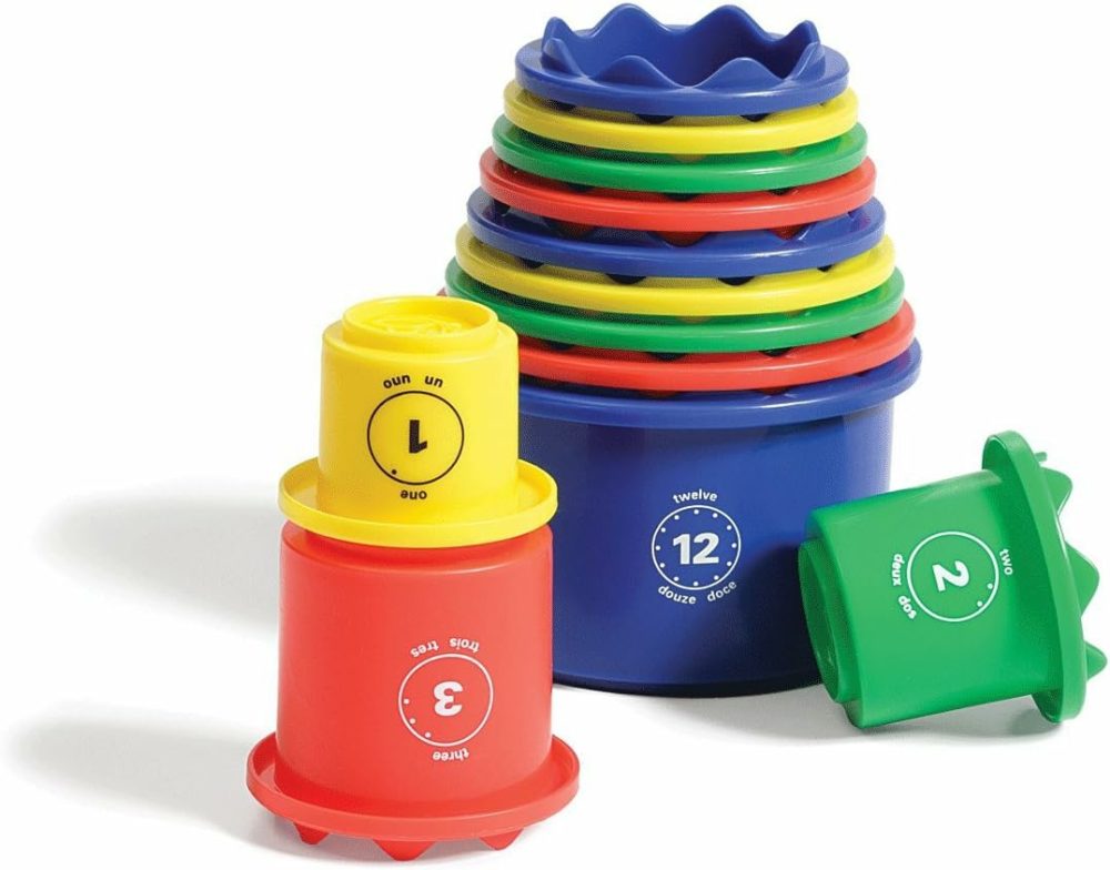 Measure Up! Cups | Educational Stacking & Nesting 12 Piece Numbered Set| Kid-Powered Learning | Stem Toy Early Math Childhood Development 12 Months And Up  |  Sorting & Stacking Toys All Toys Sorting & Stacking Toys