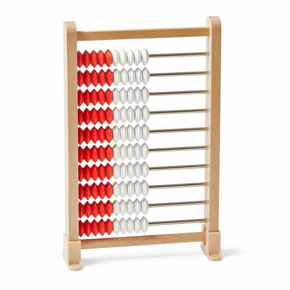 Mini 100 Bead Wooden Rekenrek  Abacus For Kids Math  Math Manipulatives Kindergarten  Counting Rack For Kids  Counters For Kids Math  Educational Toys For Elementary Kids (Set Of 1)  |  Abacuses Abacuses Abacuses