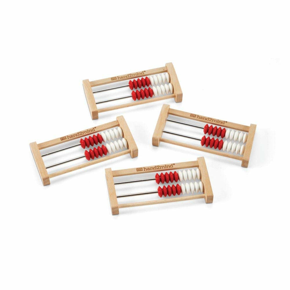 Mini 20 Bead Wooden Rekenrek  Abacus For Kids Math  Math Manipulatives Kindergarten  Counting Rack For Kids  Counters For Kids Math  Educational Toys For Elementary Kids (Set Of 4)  |  Abacuses Abacuses Abacuses