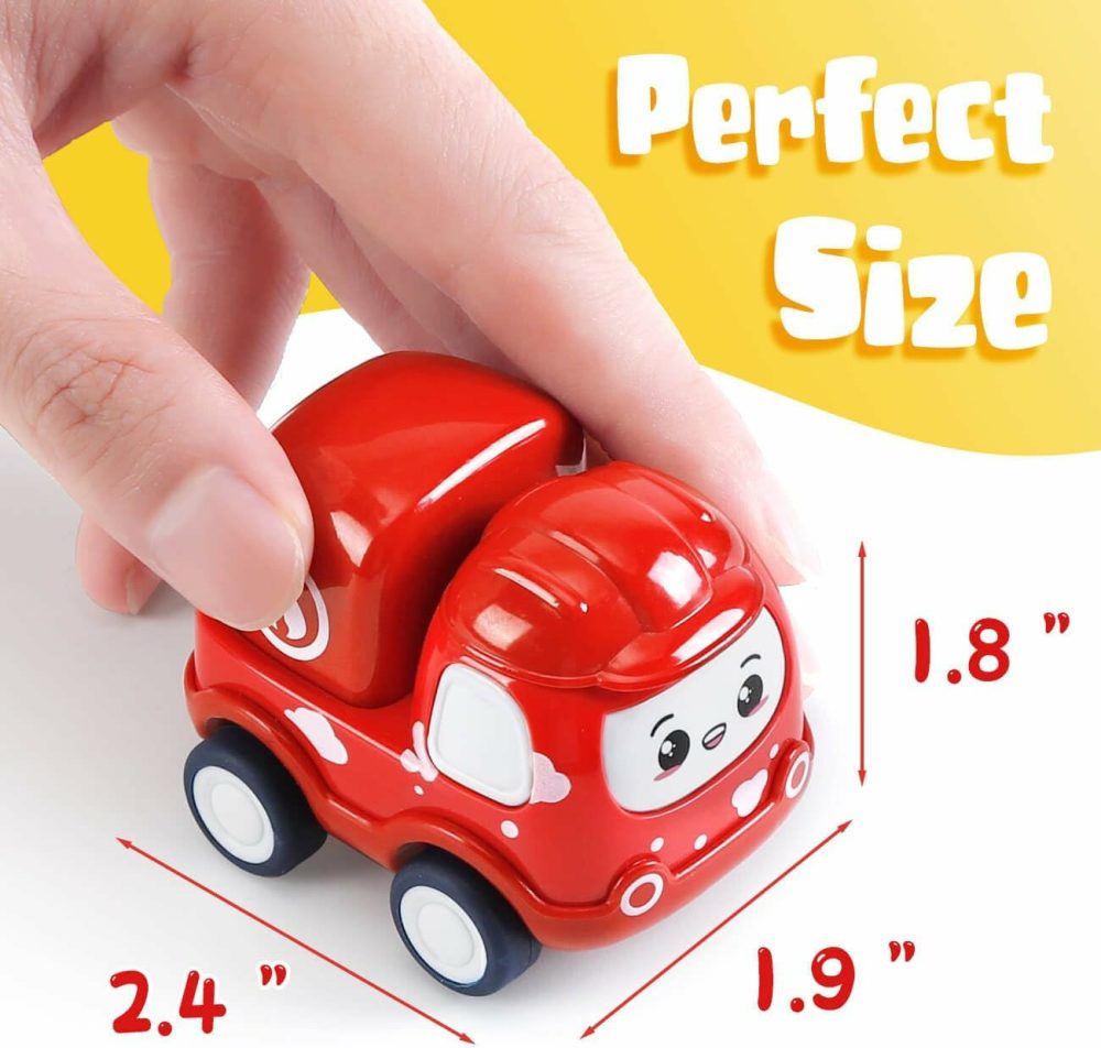 Mini Car Toys For 1 Year Old Boy Gifts  12 Sets Pull-Back Trucks With Playmat/Storage Box For Toddlers Age 1-2  Baby Toys 12-18 Months  1St Christmas Birthday Gifts For One Year Olds  |  Push & Pull Toys All Toys Push & Pull Toys