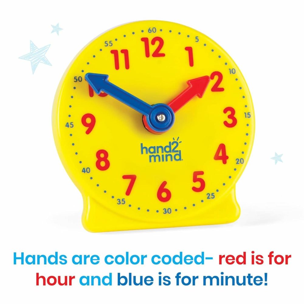 Mini Geared Clock  Telling Time Teaching Clock  Learn To Tell Time Clock  Analog Learning Clock  Clock For Kids Learning To Tell Time  Teaching Time Classroom Clock (Set Of 24)  |  Teaching Clocks All Toys Teaching Clocks