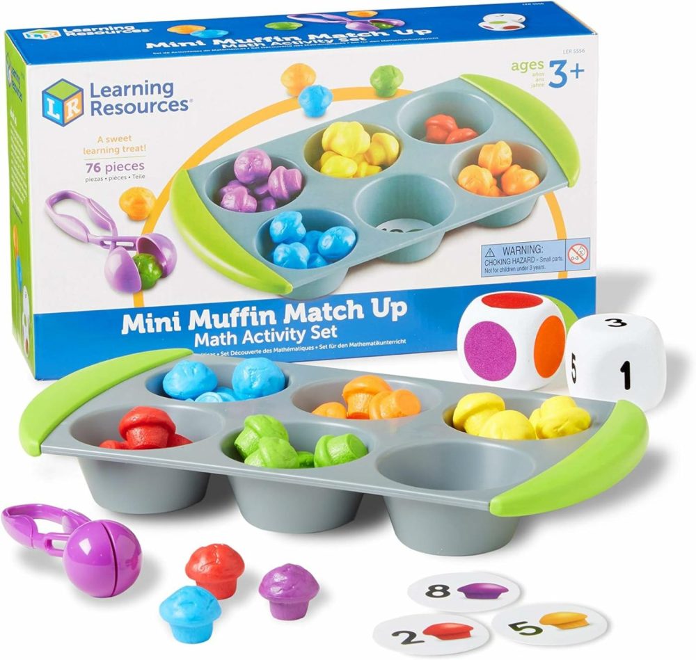 Mini Muffin Match Math Activity Set – 76 Pieces  Ages 3+ Counting Games For Kids  Preschool Learning Toys  Homeschool Learning Toys  Math For Preschoolers  |  Sorting & Stacking Toys All Toys Sorting & Stacking Toys