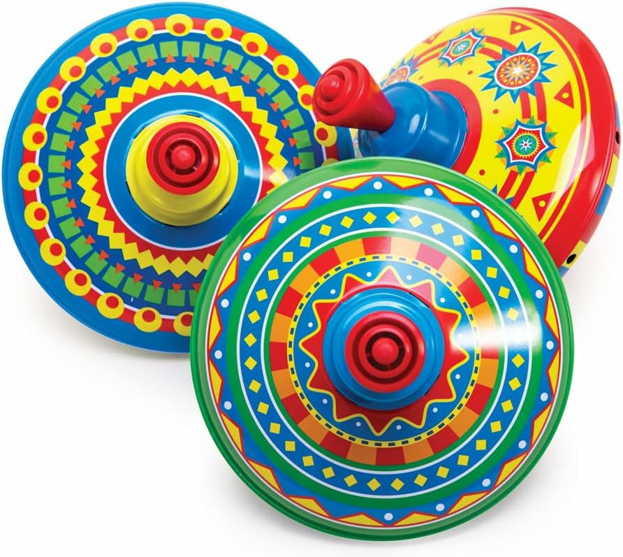 Mini Tin Tops  1 Ea  |  Spinning Tops All Toys Spinning Tops