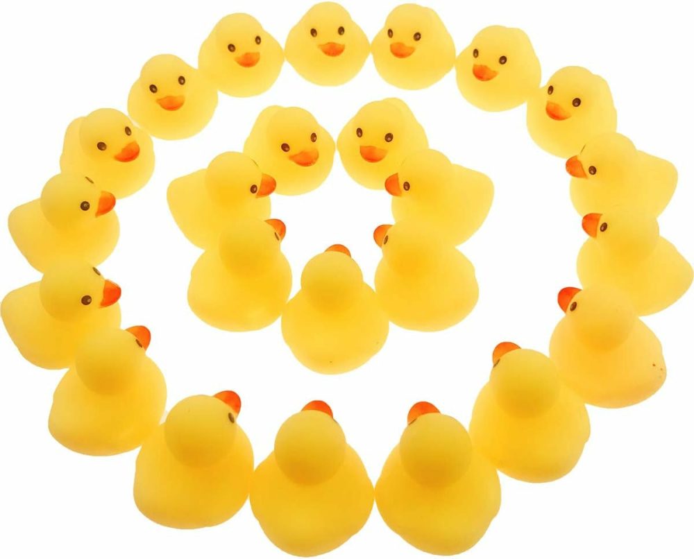 Mini Yellow Rubber Bath Ducks For Child 24Pcs  |  Bath Toys All Toys Bath Toys