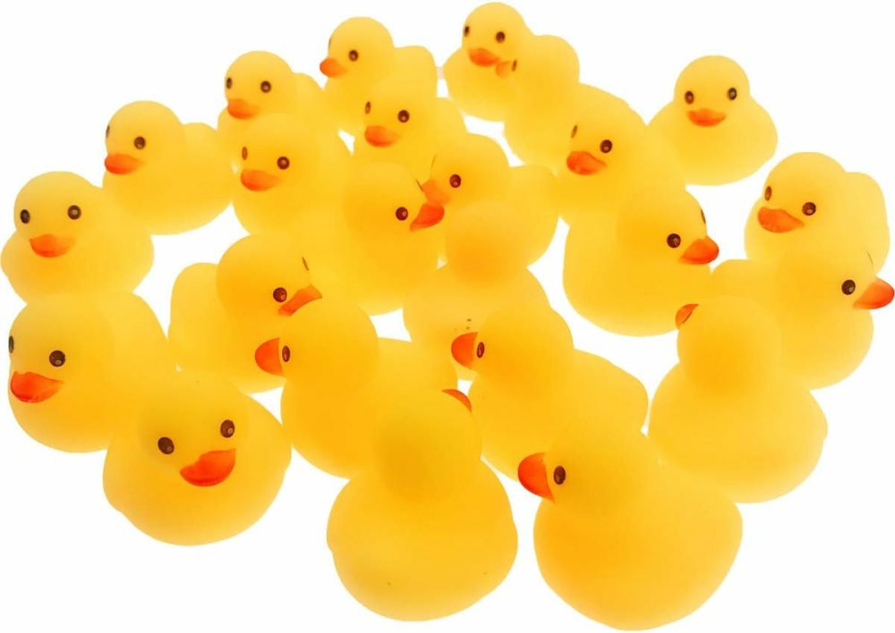 Mini Yellow Rubber Bath Ducks For Child 24Pcs  |  Bath Toys All Toys Bath Toys