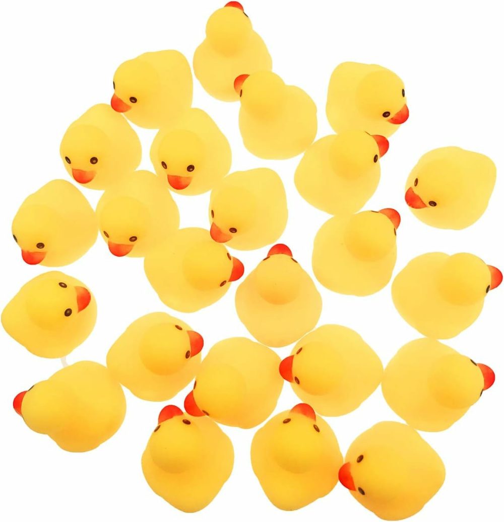 Mini Yellow Rubber Bath Ducks For Child 24Pcs  |  Bath Toys All Toys Bath Toys