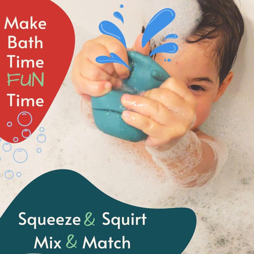 Mold Free Bath Toys – Silicone Bath Toys For Babies 6-12 Months – Non-Toxic Bathtub Toys For Toddlers 1-3 – Infant Bath Toys – 4Pc Baby Bath Toys Mold Free – Woodland Creatures By  |  Bath Toys All Toys Bath Toys