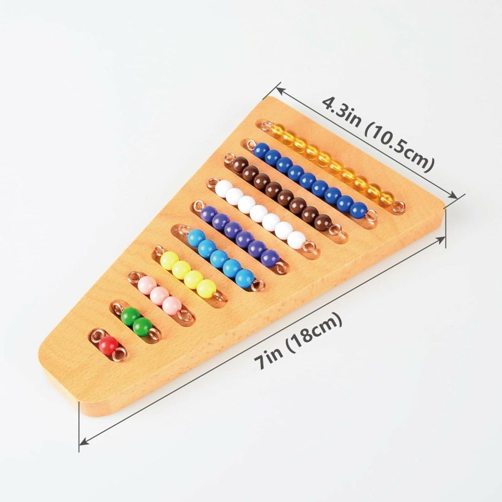 Montessori Bead Stair Set  1-10 Counting  With Sorting Tray- Compact Educational Toy For Preschool Learning  |  Sorting & Stacking Toys All Toys Sorting & Stacking Toys