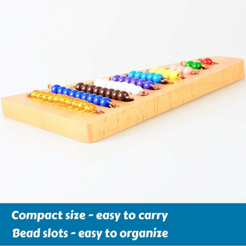 Montessori Bead Stair Set  1-10 Counting  With Sorting Tray- Compact Educational Toy For Preschool Learning  |  Sorting & Stacking Toys All Toys Sorting & Stacking Toys