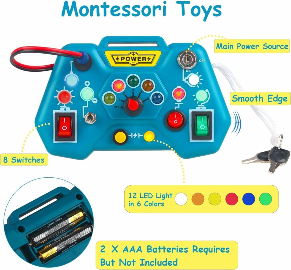 Montessori Busy Board Toys For Toddlers 1-3 – Baby Game Autism Sensory Toys – Kids Educational Learning Activities Toys – Gifts For 12 18 Months 1 2 3 4 One Year Old Boys Girls Birthday Travel  |  Sorting & Stacking Toys All Toys Sorting & Stacking Toys