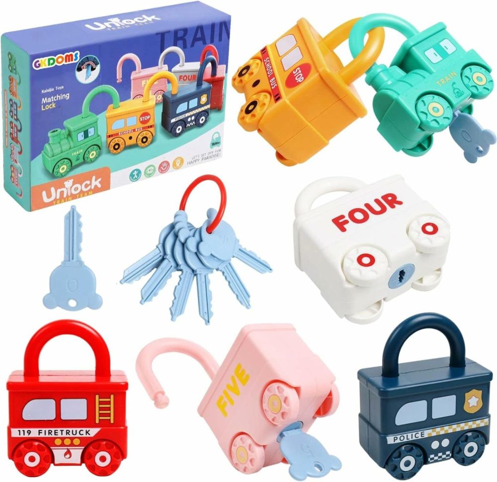 Montessori Learning Toys Sorting & Matching Locks And Keys Toddlers Sensory Car Activity Fine Motor Toy  Thank You Birthday Gifts For Kids Age 2-5 Years  Back To School  |  Sorting & Stacking Toys All Toys Sorting & Stacking Toys