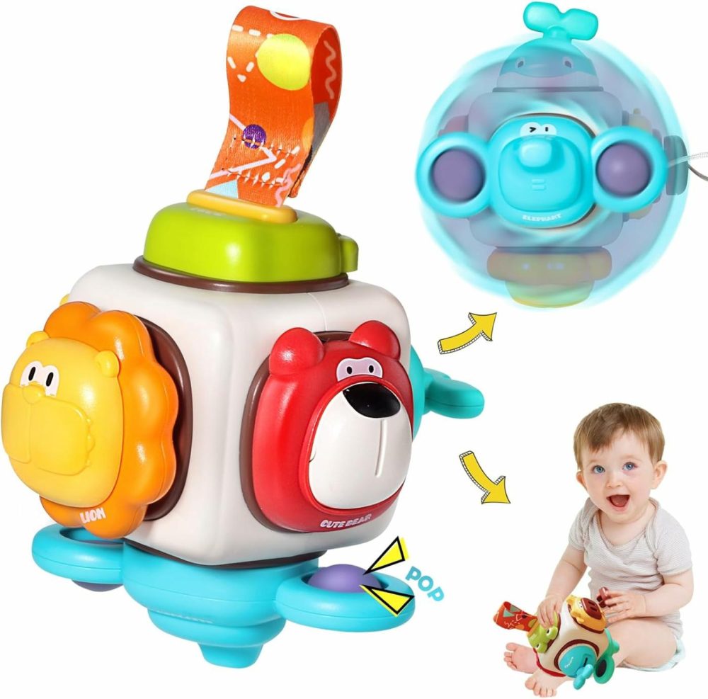 Montessori Sensory Toys For Toddlers 6 9 12 18 Months  Baby Travel Activity Busy Ball Animals Cube  Infant Carseat Plane Learning Toy Gift For 1 2 3 Year Old Boys Girls  |  Activity Cubes Activity Cubes Activity Cubes